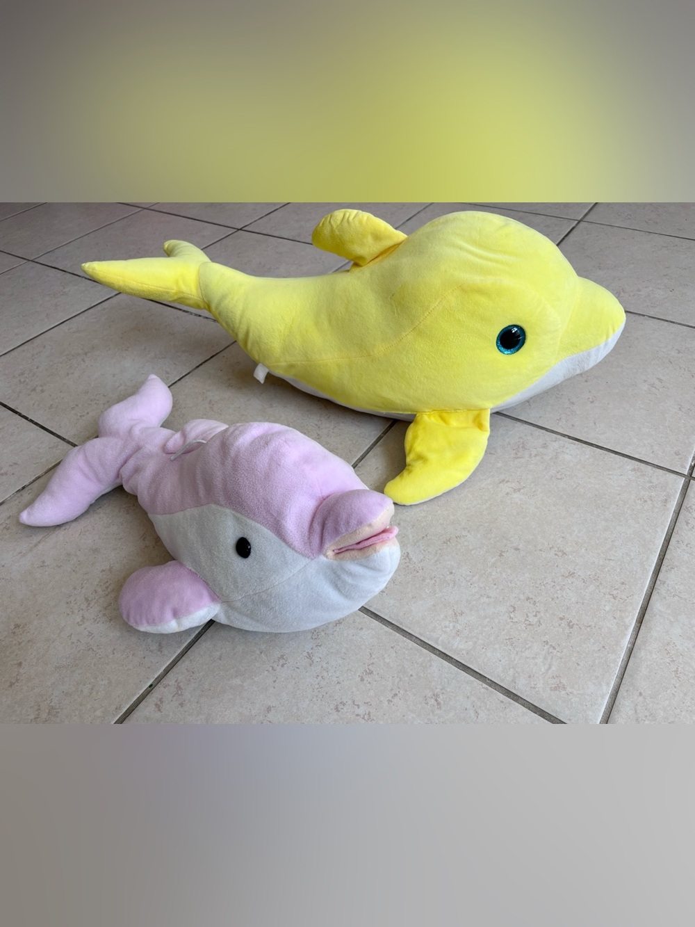 2pcs dolphins Stuffed Animal Toys 30” and 20”